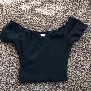 Off shoulder black top
